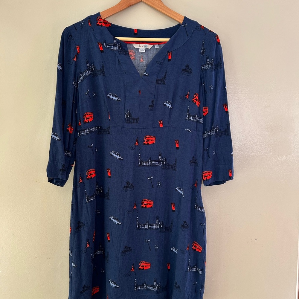 Boden Dress with Red and Black Details